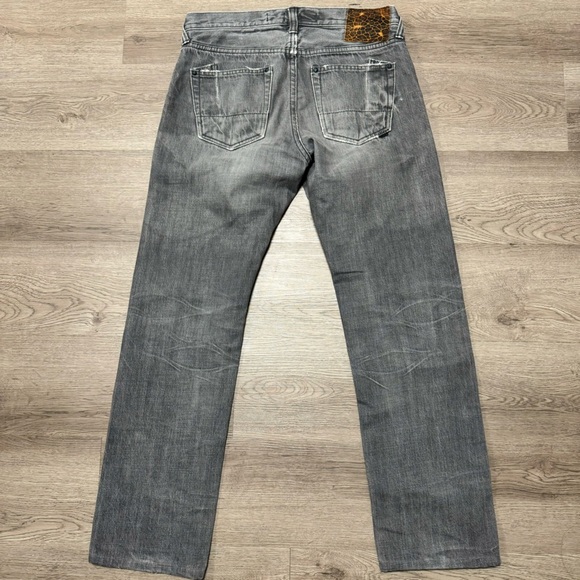 PRPS Noir Washed Grey Distressed Selvedged Denim Jeans Straight Japan 32x29.5 - Picture 15 of 15